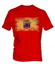 New Jersey State Distressed Flag Mens T-Shirt