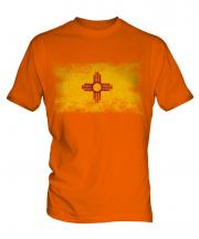 New Mexico State Distressed Flag Mens T-Shirt