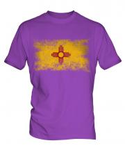 New Mexico State Distressed Flag Mens T-Shirt
