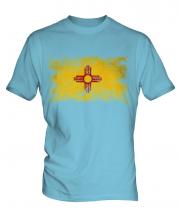 New Mexico State Distressed Flag Mens T-Shirt