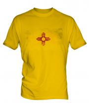 New Mexico State Distressed Flag Mens T-Shirt