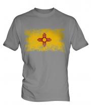 New Mexico State Distressed Flag Mens T-Shirt