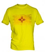 New Mexico State Distressed Flag Mens T-Shirt