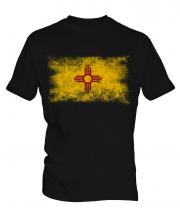 New Mexico State Distressed Flag Mens T-Shirt