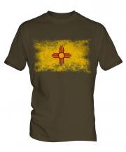New Mexico State Distressed Flag Mens T-Shirt