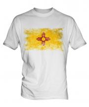 New Mexico State Distressed Flag Mens T-Shirt