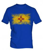 New Mexico State Distressed Flag Mens T-Shirt