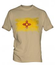 New Mexico State Distressed Flag Mens T-Shirt