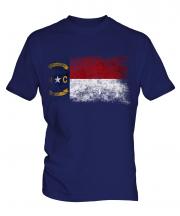 North Carolina State Distressed Flag Mens T-Shirt