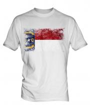 North Carolina State Distressed Flag Mens T-Shirt