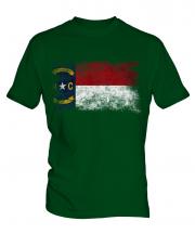 North Carolina State Distressed Flag Mens T-Shirt