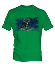 North Dakota State Distressed Flag Mens T-Shirt
