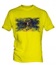 North Dakota State Distressed Flag Mens T-Shirt