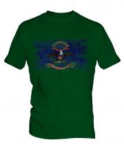 North Dakota State Distressed Flag Mens T-Shirt