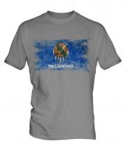 Oklahoma State Distressed Flag Mens T-Shirt
