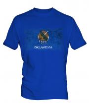 Oklahoma State Distressed Flag Mens T-Shirt