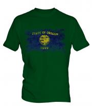 Oregon State Distressed Flag Mens T-Shirt