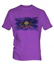 Pennsylvania State Distressed Flag Mens T-Shirt