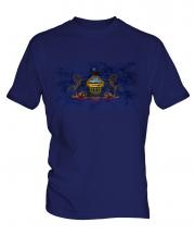 Pennsylvania State Distressed Flag Mens T-Shirt