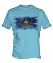 Pennsylvania State Distressed Flag Mens T-Shirt