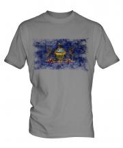 Pennsylvania State Distressed Flag Mens T-Shirt