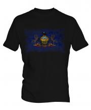 Pennsylvania State Distressed Flag Mens T-Shirt