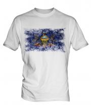 Pennsylvania State Distressed Flag Mens T-Shirt