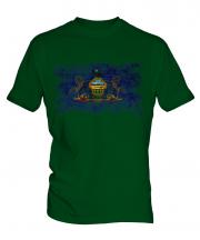 Pennsylvania State Distressed Flag Mens T-Shirt