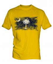 South Carolina State Distressed Flag Mens T-Shirt