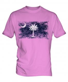 South Carolina State Distressed Flag Mens T-Shirt