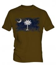 South Carolina State Distressed Flag Mens T-Shirt