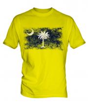 South Carolina State Distressed Flag Mens T-Shirt