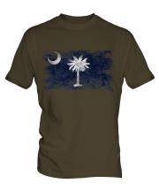 South Carolina State Distressed Flag Mens T-Shirt