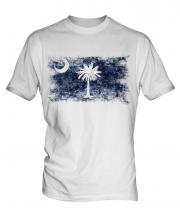South Carolina State Distressed Flag Mens T-Shirt