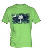 South Carolina State Distressed Flag Mens T-Shirt