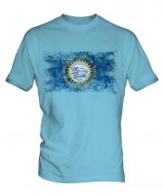 South Dakota State Distressed Flag Mens T-Shirt