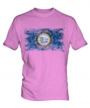 South Dakota State Distressed Flag Mens T-Shirt