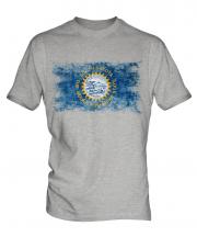 South Dakota State Distressed Flag Mens T-Shirt