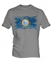 South Dakota State Distressed Flag Mens T-Shirt