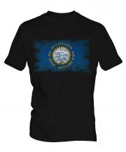 South Dakota State Distressed Flag Mens T-Shirt
