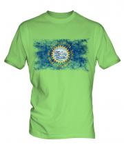 South Dakota State Distressed Flag Mens T-Shirt