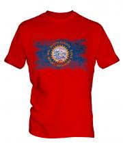 South Dakota State Distressed Flag Mens T-Shirt