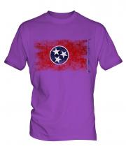 Tennessee State Distressed Flag Mens T-Shirt
