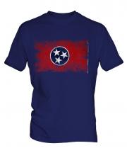 Tennessee State Distressed Flag Mens T-Shirt