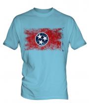 Tennessee State Distressed Flag Mens T-Shirt