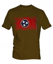 Tennessee State Distressed Flag Mens T-Shirt