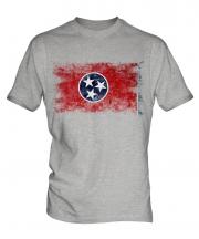 Tennessee State Distressed Flag Mens T-Shirt