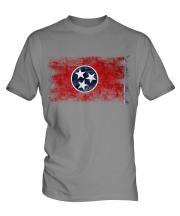 Tennessee State Distressed Flag Mens T-Shirt