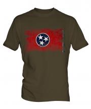 Tennessee State Distressed Flag Mens T-Shirt