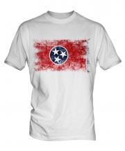Tennessee State Distressed Flag Mens T-Shirt